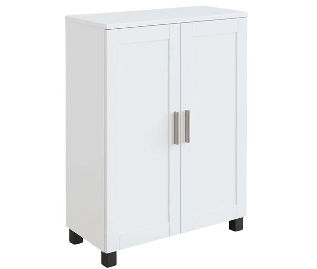 Mueble zapatero nápoles moderno bajo para todo tipo de estancias en color blanco mate 61x84x34 cm