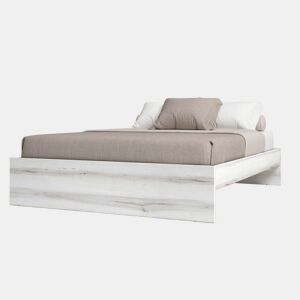 Cama de arco estilo contemporâneo para quarto de casal em branco 150x190 cm