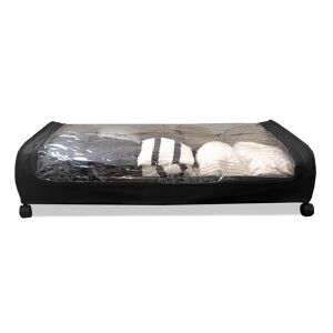 Organizador Round para debaixo da cama u2013 Dobrável com rodas e tampa transparente u2013 Compacto u2013 Nyana Home