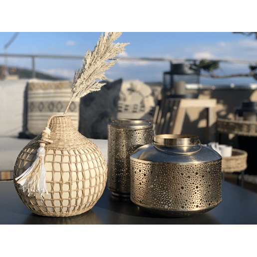 Lanterna CORFU Metal 25 cm Dourado