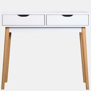 Móvel de hall Fiano em branco com 2 gavetas 78x90x35 cm