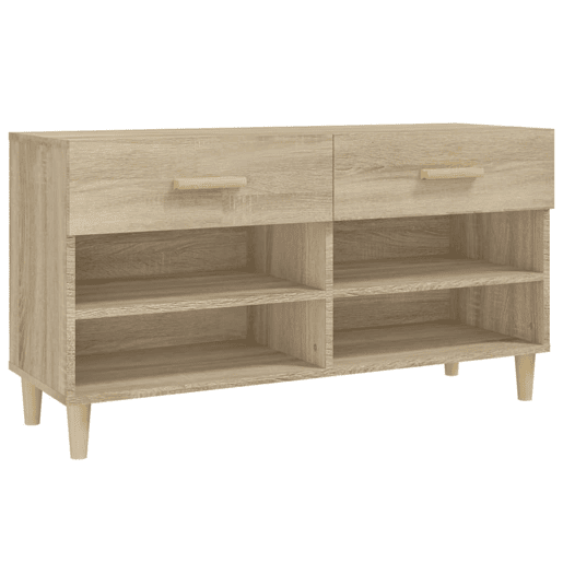 vidaXL Sapateira 102x35x55 cm derivados de madeira cor carvalho sonoma vidaXL Sapateira 102x35x55 cm derivados de madeira cor carvalho sonoma