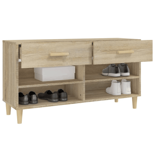 vidaXL Sapateira 102x35x55 cm derivados de madeira cor carvalho sonoma vidaXL Sapateira 102x35x55 cm derivados de madeira cor carvalho sonoma