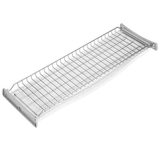 Escorredor de pratos Suprastar para módulo de 60 cm de altura em cinza com aço alumínio pintado 57x9x27 cm