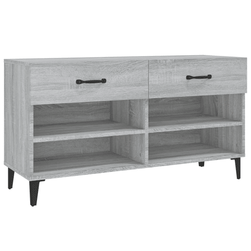 vidaXL Sapateira 102x35x55 cm derivados de madeira sonoma cinza