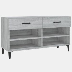 vidaXL Sapateira 102x35x55 cm derivados de madeira sonoma cinza