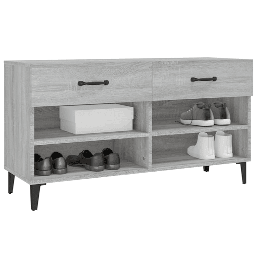 vidaXL Sapateira 102x35x55 cm derivados de madeira sonoma cinza
