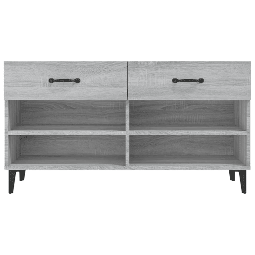 vidaXL Sapateira 102x35x55 cm derivados de madeira sonoma cinza