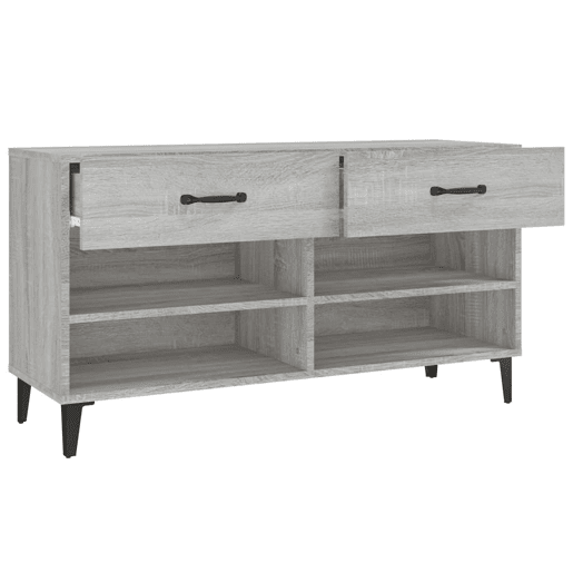 vidaXL Sapateira 102x35x55 cm derivados de madeira sonoma cinza