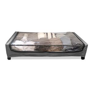 Organizador Square para debaixo da cama u2013 Rodas e tampa transparente u2013 Dobrável para roupas e sapatos u2013 Nyana Home