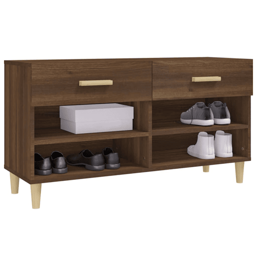 vidaXL Sapateira 102x35x55 cm derivados de madeira carvalho castanho vidaXL Sapateira 102x35x55 cm derivados de madeira carvalho castanho