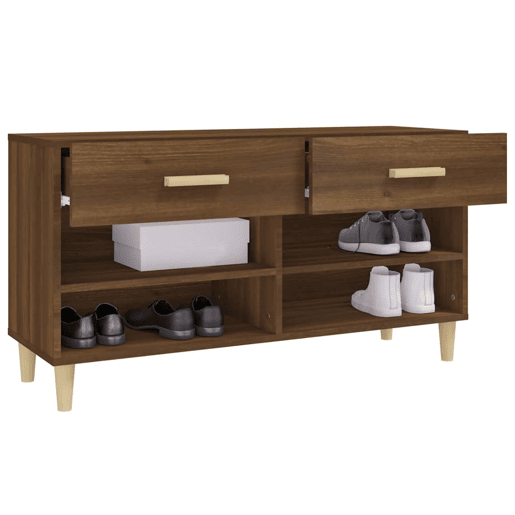 vidaXL Sapateira 102x35x55 cm derivados de madeira carvalho castanho vidaXL Sapateira 102x35x55 cm derivados de madeira carvalho castanho