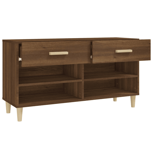 vidaXL Sapateira 102x35x55 cm derivados de madeira carvalho castanho vidaXL Sapateira 102x35x55 cm derivados de madeira carvalho castanho