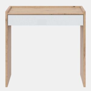 Mesa de estilo moderno com estante em branco Artik e carvalho Nodi Study Office