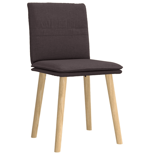 vidaXL Cadeiras de jantar 2 pcs tecido castanho-escuro vidaXL Cadeiras de jantar 2 pcs tecido castanho-escuro