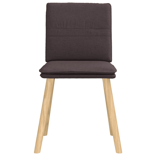 vidaXL Cadeiras de jantar 2 pcs tecido castanho-escuro vidaXL Cadeiras de jantar 2 pcs tecido castanho-escuro