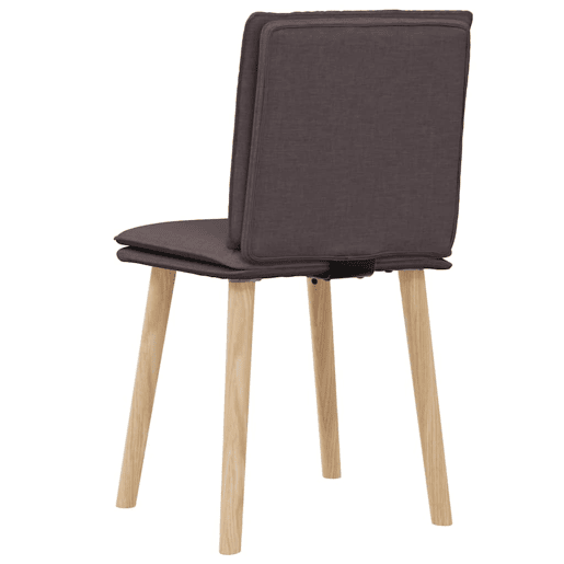 vidaXL Cadeiras de jantar 2 pcs tecido castanho-escuro vidaXL Cadeiras de jantar 2 pcs tecido castanho-escuro