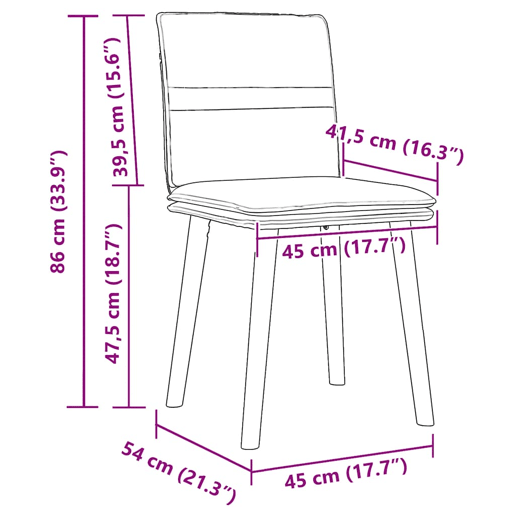 vidaXL Cadeiras de jantar 2 pcs tecido castanho-escuro vidaXL Cadeiras de jantar 2 pcs tecido castanho-escuro