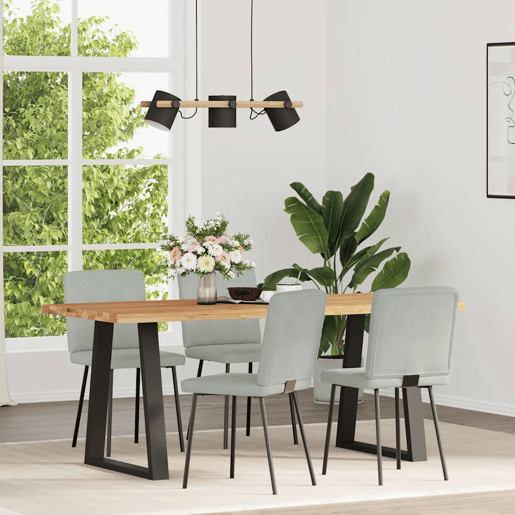 vidaXL Cadeiras de jantar 4 pcs veludo cinzento-claro vidaXL Cadeiras de jantar 4 pcs veludo cinzento-claro