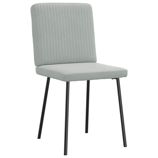 vidaXL Cadeiras de jantar 4 pcs veludo cinzento-claro vidaXL Cadeiras de jantar 4 pcs veludo cinzento-claro