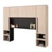 Conjunto Dormitorio Completo John con Cabecero, Cama y Cajones 145x194 Conjunto Dormitorio Completo John con Cabecero, Cama y Cajones 145x194 Negro/ Madera