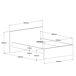Conjunto Dormitorio Completo John con Cabecero, Cama y Cajones 145x194 Conjunto Dormitorio Completo John con Cabecero, Cama y Cajones 145x194 Negro/ Madera