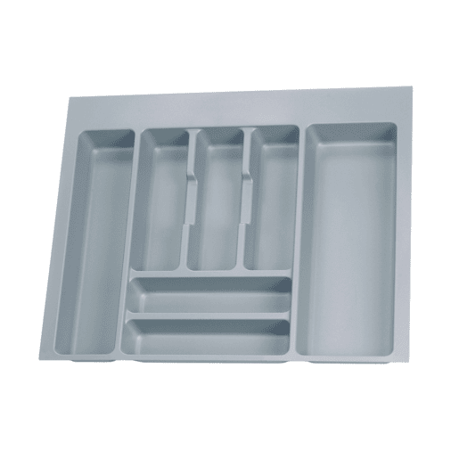 Porta-talheres Optima Kitchen Cinza para módulo de gaveta universal 60 cm Feito de plástico 53,6x4,5x48,2 cm