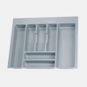 Porta-talheres Optima Kitchen Cinza para módulo de gaveta universal 60 cm Feito de plástico 53,6x4,5x48,2 cm