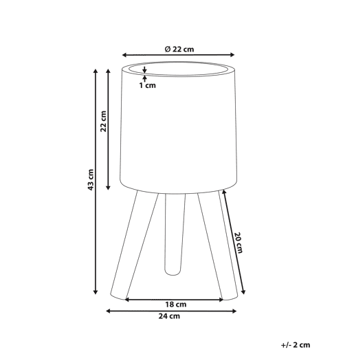 Vaso alto para plantas JANINA 24 cm Branco creme