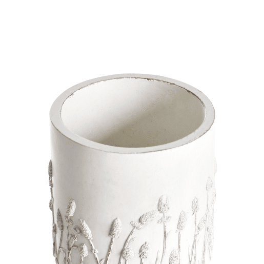 Vaso alto para plantas JANINA 24 cm Branco creme