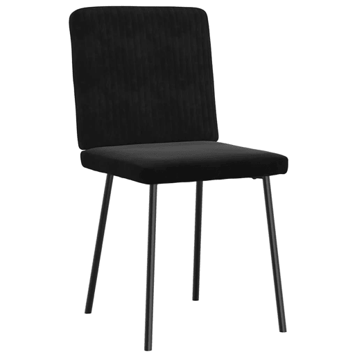 vidaXL Cadeiras de jantar 6 pcs veludo preto