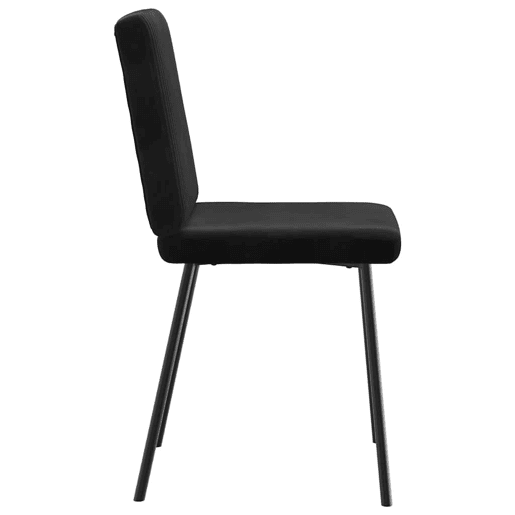 vidaXL Cadeiras de jantar 6 pcs veludo preto