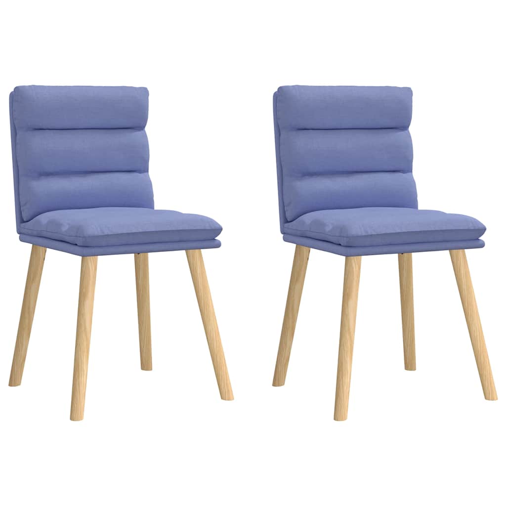 Vidaxl sillas de comedor 2 uds tela azul jeans