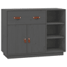 vidaXL Mesa consola 98,5x40x75 cm madeira de pinho maciça cinza