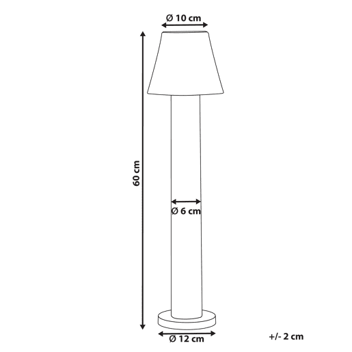Beliani Candeeiro Bollard HOLMES
