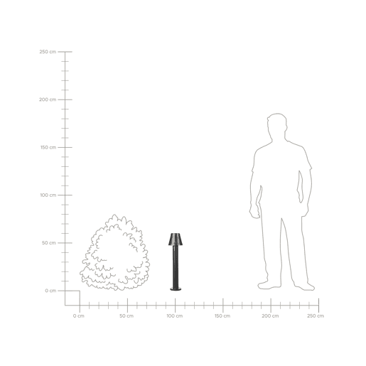 Beliani Candeeiro Bollard HOLMES