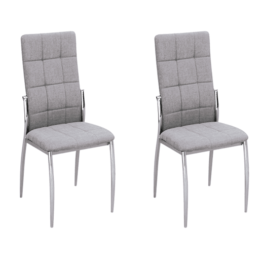 Pacote com 2 cadeiras Jana Modern Style para sala de estar e jantar em cinza