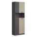 Armario Oficina Nibis 2 Puertas con Hueco de Almacamiento Armario Oficina Nibis 2 Puertas con Hueco de Almacamiento Gris/ Madera