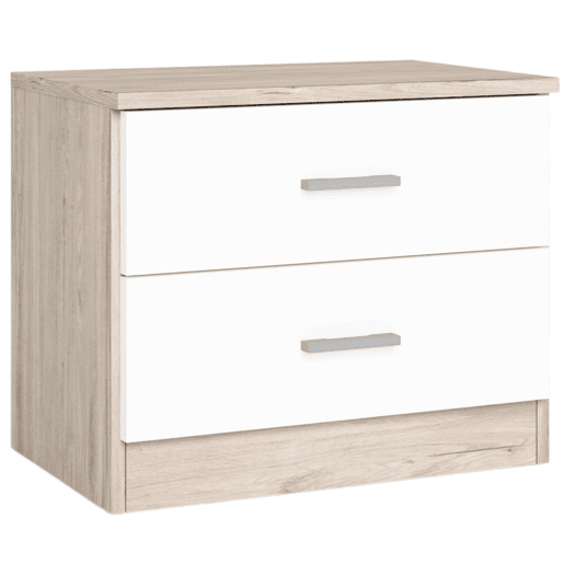 Conjunto de quarto de casal em branco fosco e sahara