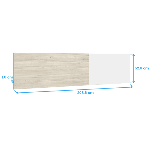 Conjunto de quarto de casal em branco fosco e sahara