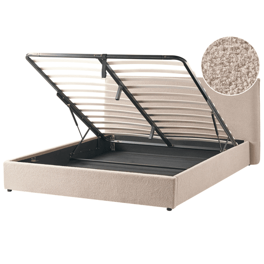 Beliani Cama baú Bouclé LAVAUR Beliani Cama baú Bouclé LAVAUR