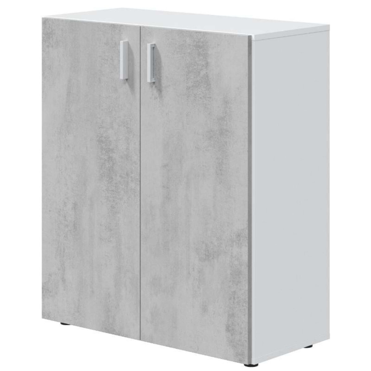 Pack de 4 armarios multiusosen color cemento y blanco despensa cocina