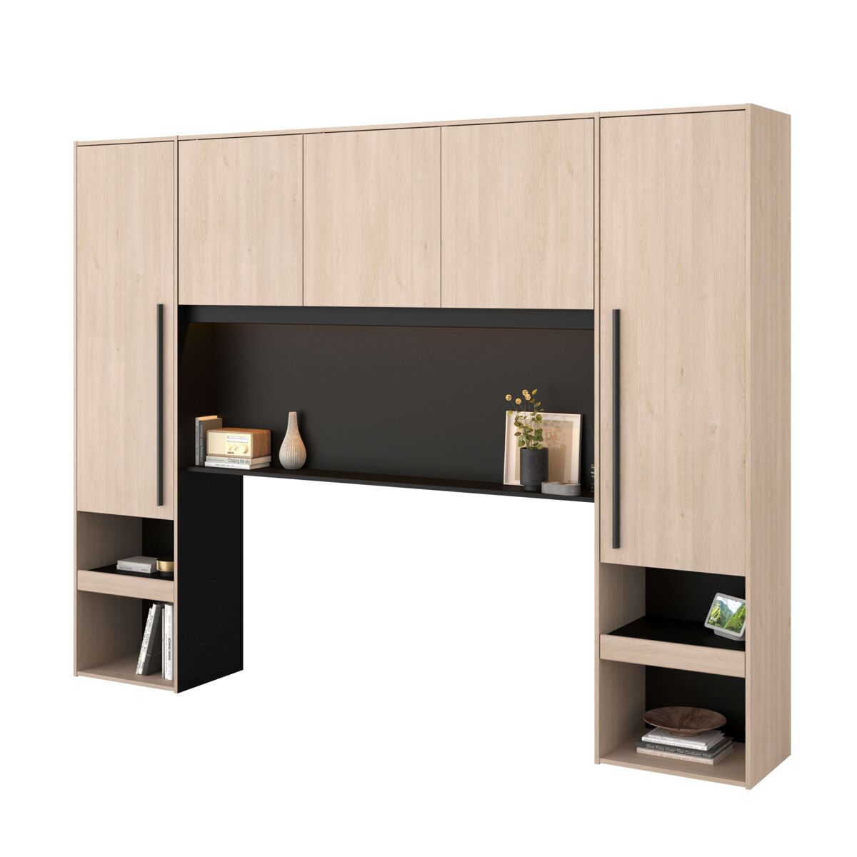 Conjunto Dormitorio Completo John con Cabecero, Cama y Cajones 168x204