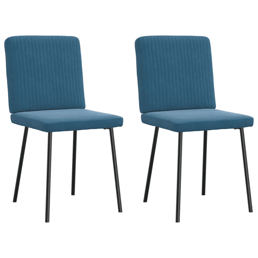 vidaXL Cadeiras de jantar 2 pcs veludo azul vidaXL Cadeiras de jantar 2 pcs veludo azul