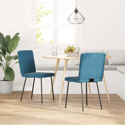 vidaXL Cadeiras de jantar 2 pcs veludo azul vidaXL Cadeiras de jantar 2 pcs veludo azul