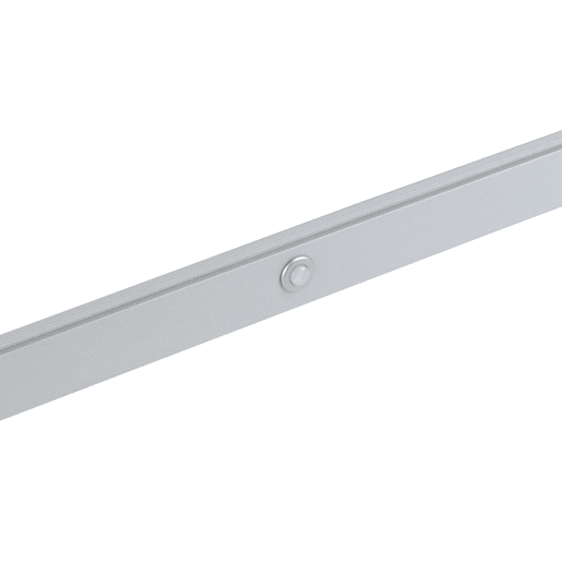 Barra de suspensão para armários com rodízios cinza com luz LED e sensor de movimento 85,8 cm ajustável em metal e plástico