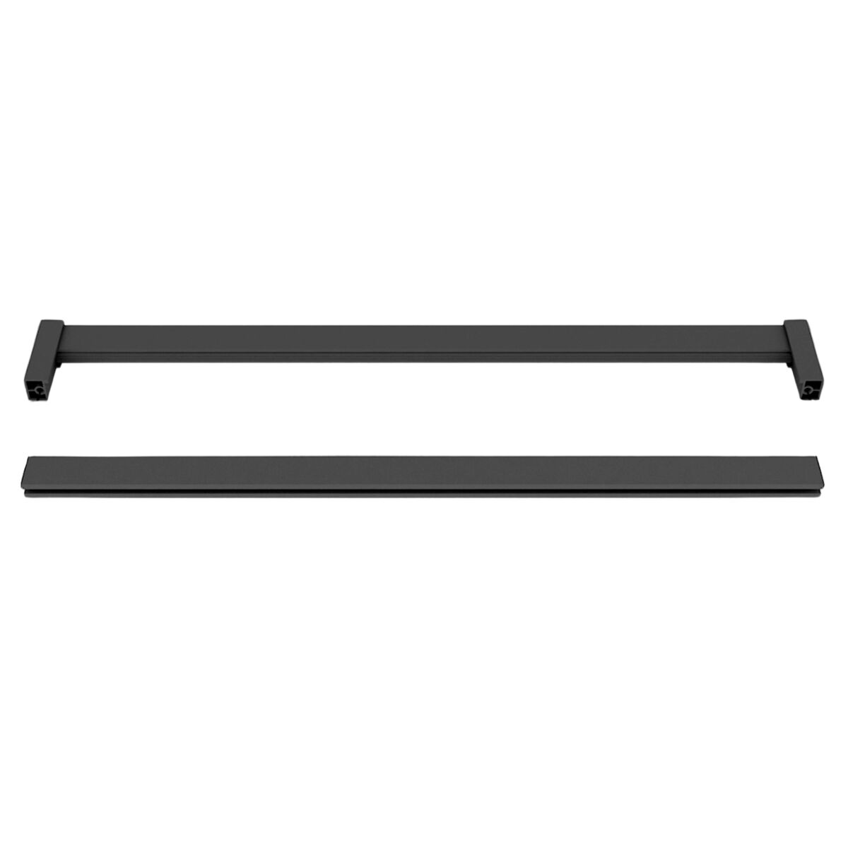Barras colgador luxe para armario en color negro con 2 barras y soportes de aluminio y plástico medidas 115x30x15 cm
