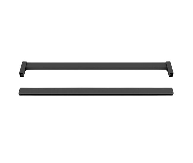 Barras colgador luxe para armario en color negro con 2 barras y soportes de aluminio y plástico medidas 115x30x15 cm