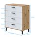 Cómoda Lúmina Dormitorio Nórdica 4 Cajones Cómoda Lúmina Dormitorio Nórdica 4 Cajones Blanco/ Madera