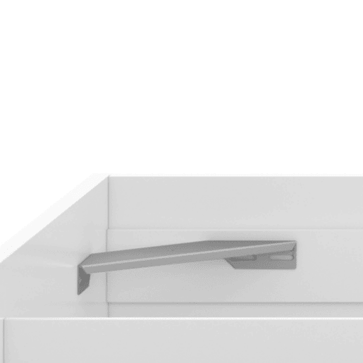 Pacote de quarto de casal em branco Artik (mate) com detalhes em cinza antracite, 150 cm
